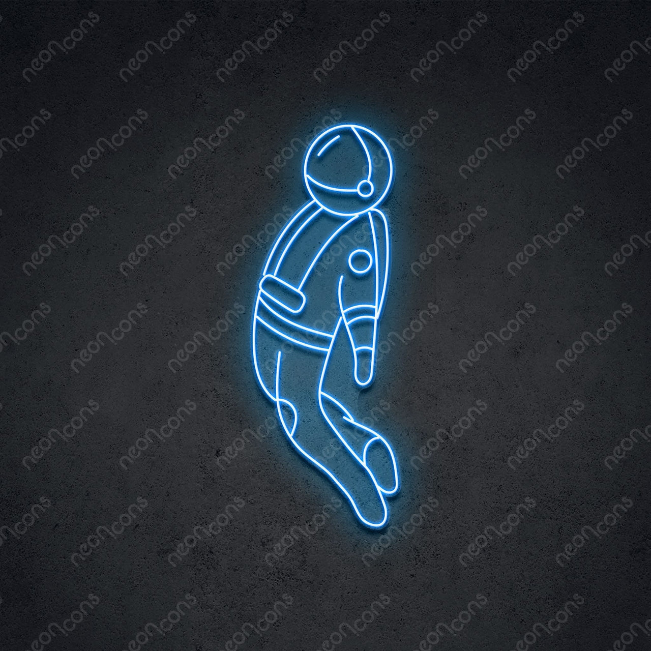 "Spaceman" LED Neon 60cm (2ft) / Ice Blue / LED Neon by Neon Icons