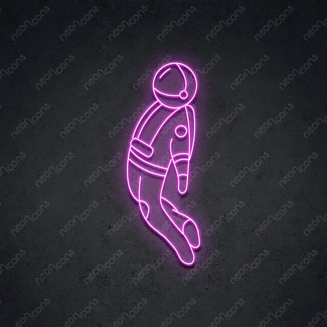 "Spaceman" LED Neon 60cm (2ft) / Pink / LED Neon by Neon Icons