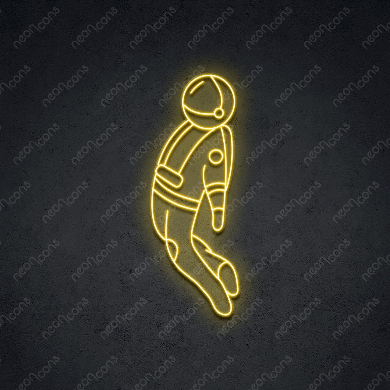 "Spaceman" LED Neon 60cm (2ft) / Yellow / LED Neon by Neon Icons