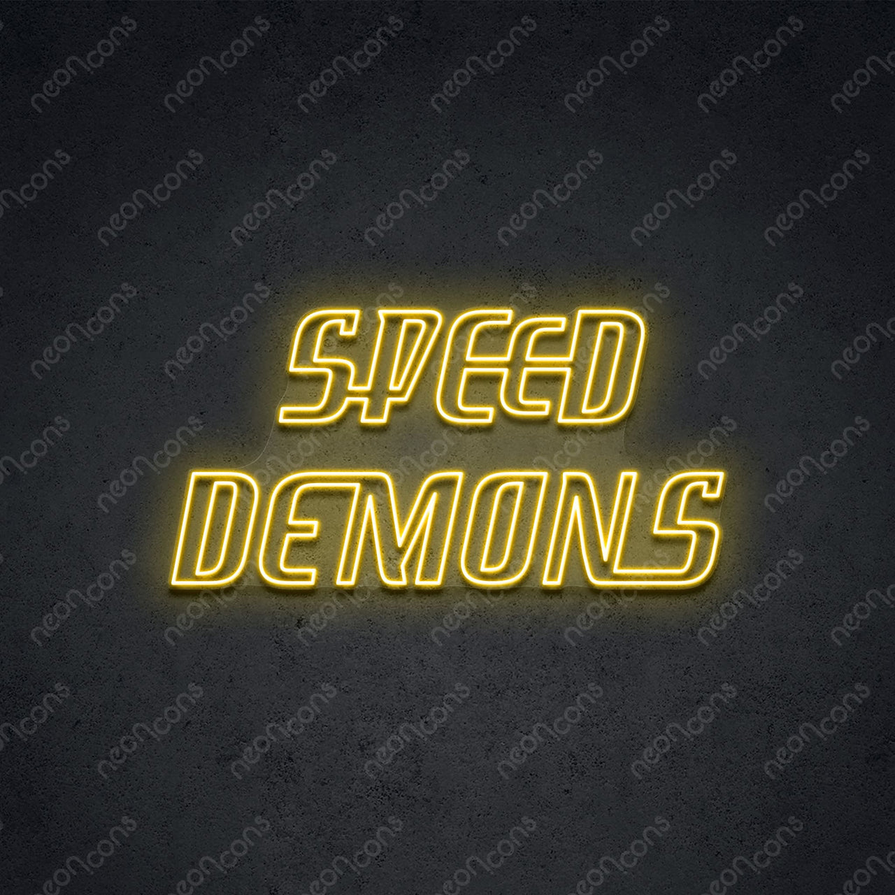 "Speed Demons" LED Neon 90cm (3ft) / Yellow / LED Neon by Neon Icons