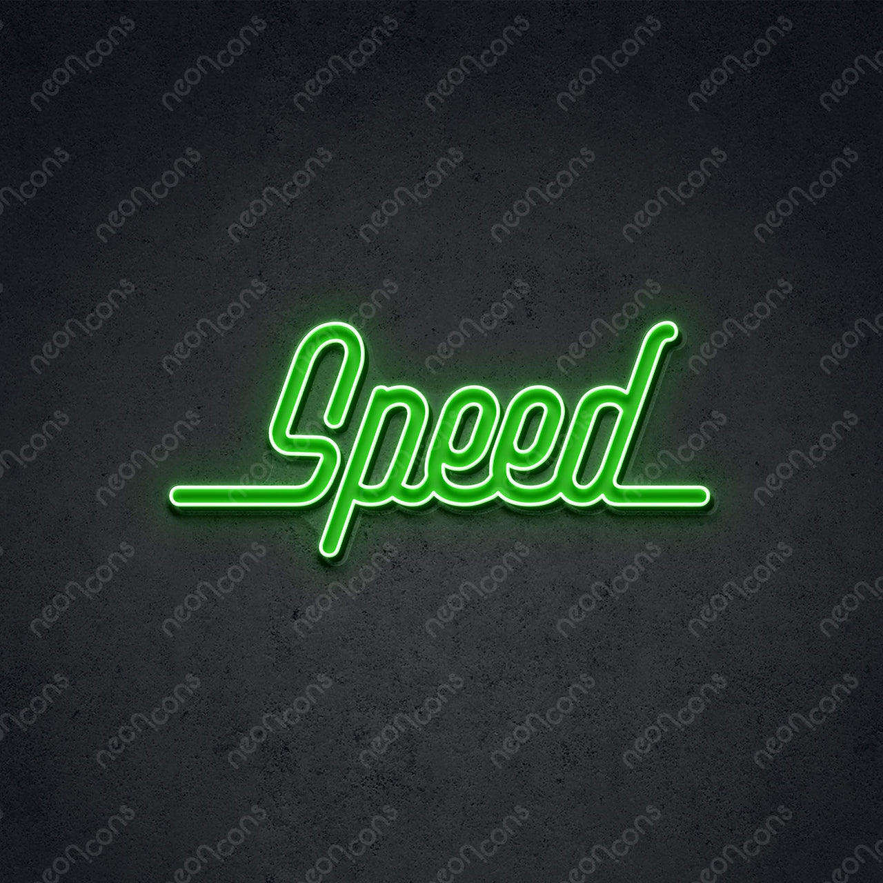 "Speed" LED Neon x Print 75cm (2.5ft) / Green / LED Neon x Print by Neon Icons