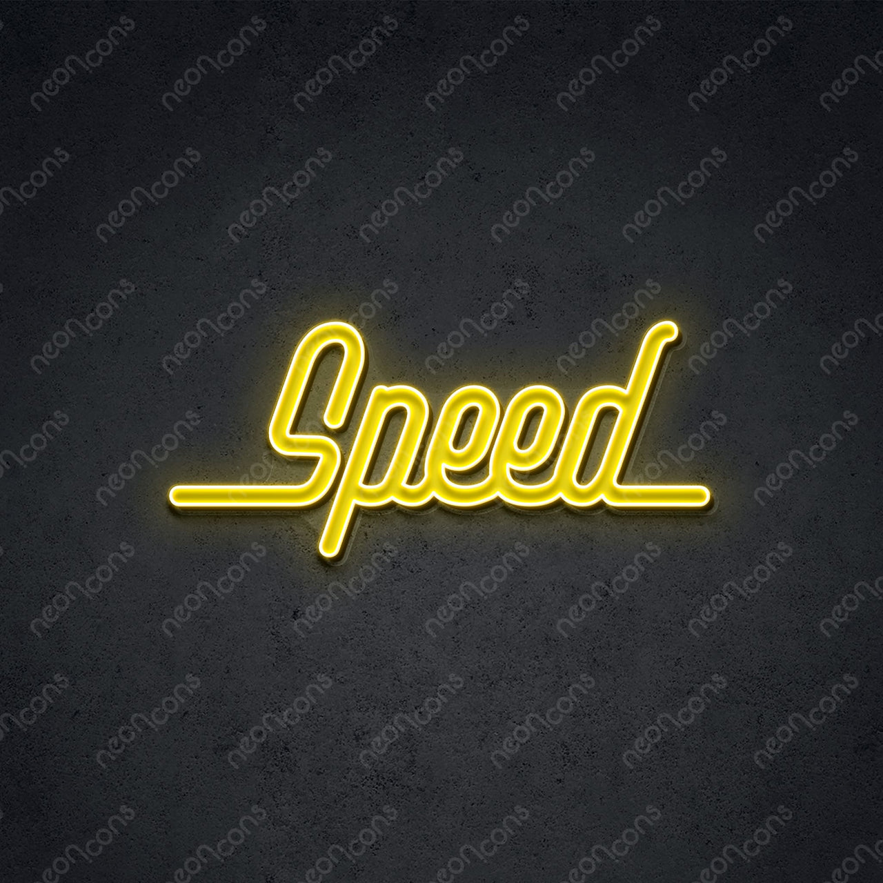 "Speed" LED Neon x Print 75cm (2.5ft) / Yellow / LED Neon x Print by Neon Icons