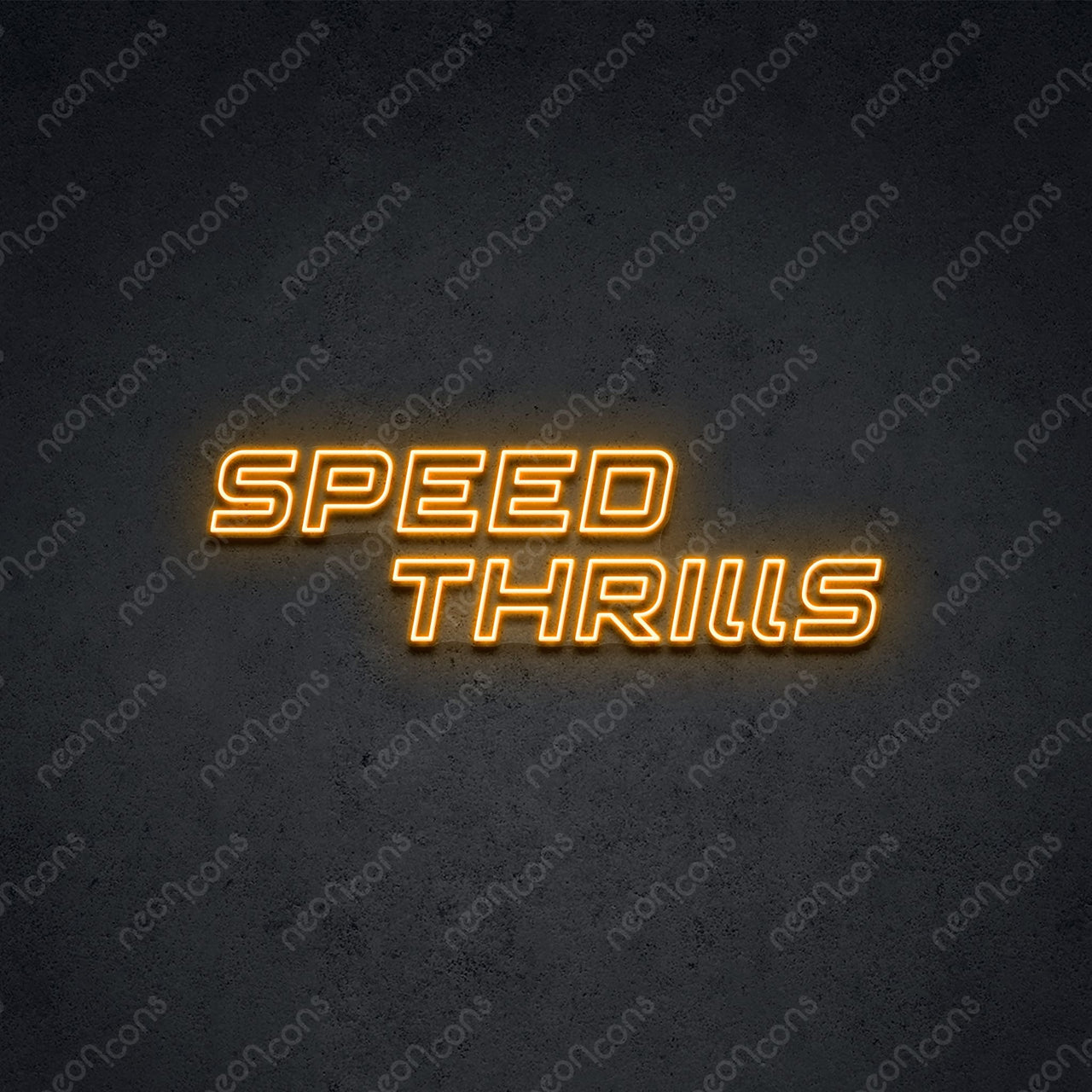 "Speed Thrills" LED Neon 90cm (3ft) / Orange / LED Neon by Neon Icons