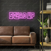 Thumbnail for 'Squad Up' Neon Sign by Neon Icons