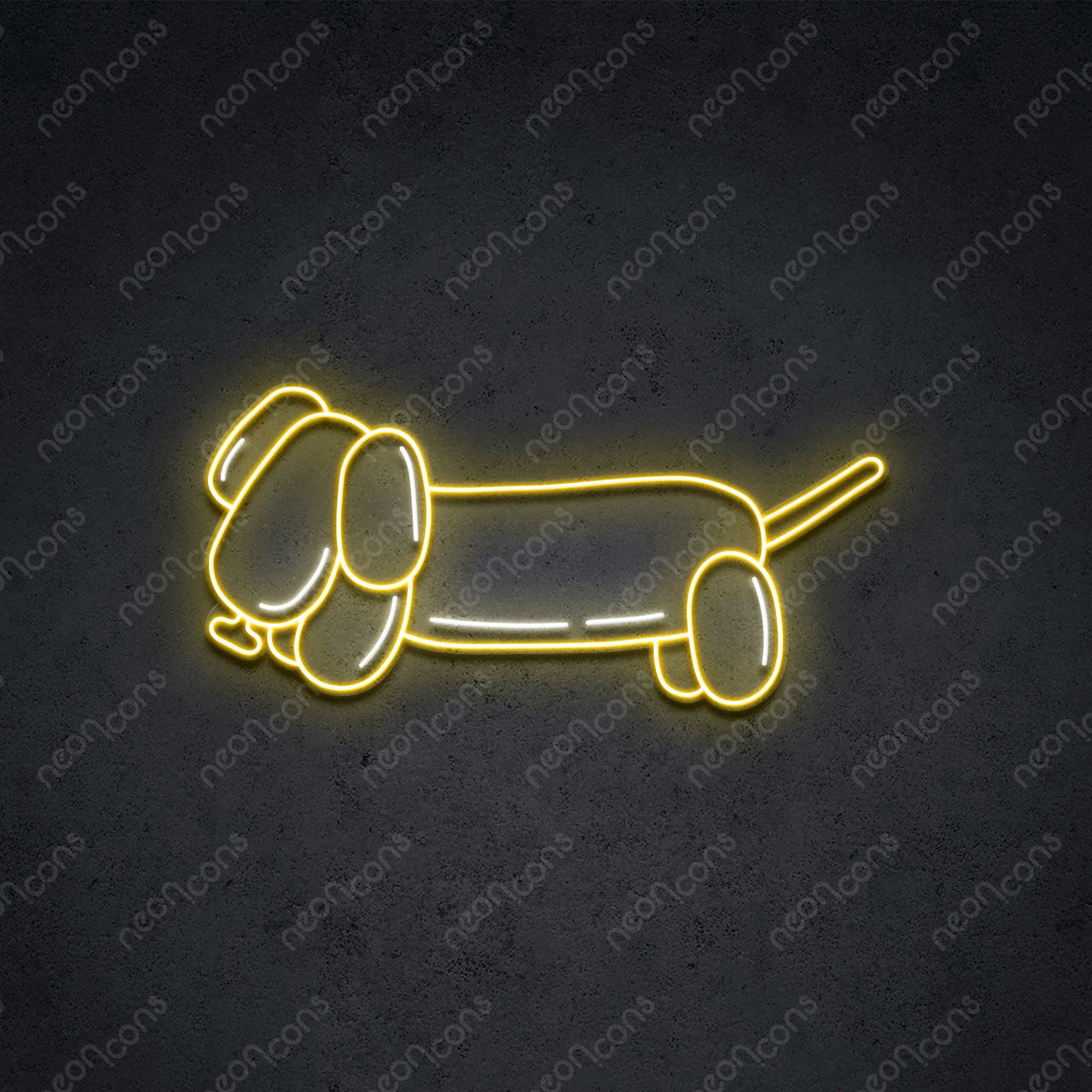 "Squeaky Weenie" LED Neon 45cm (1.5ft) / Yellow / LED Neon by Neon Icons