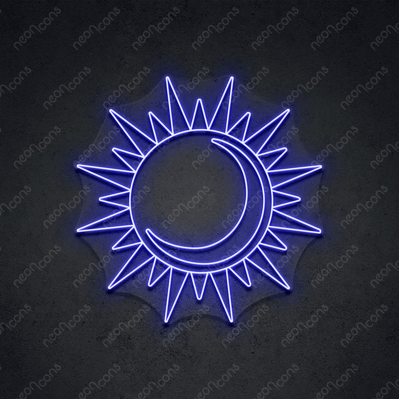 "Sun & Moon" LED Neon 60cm (2ft) / Blue / LED Neon by Neon Icons