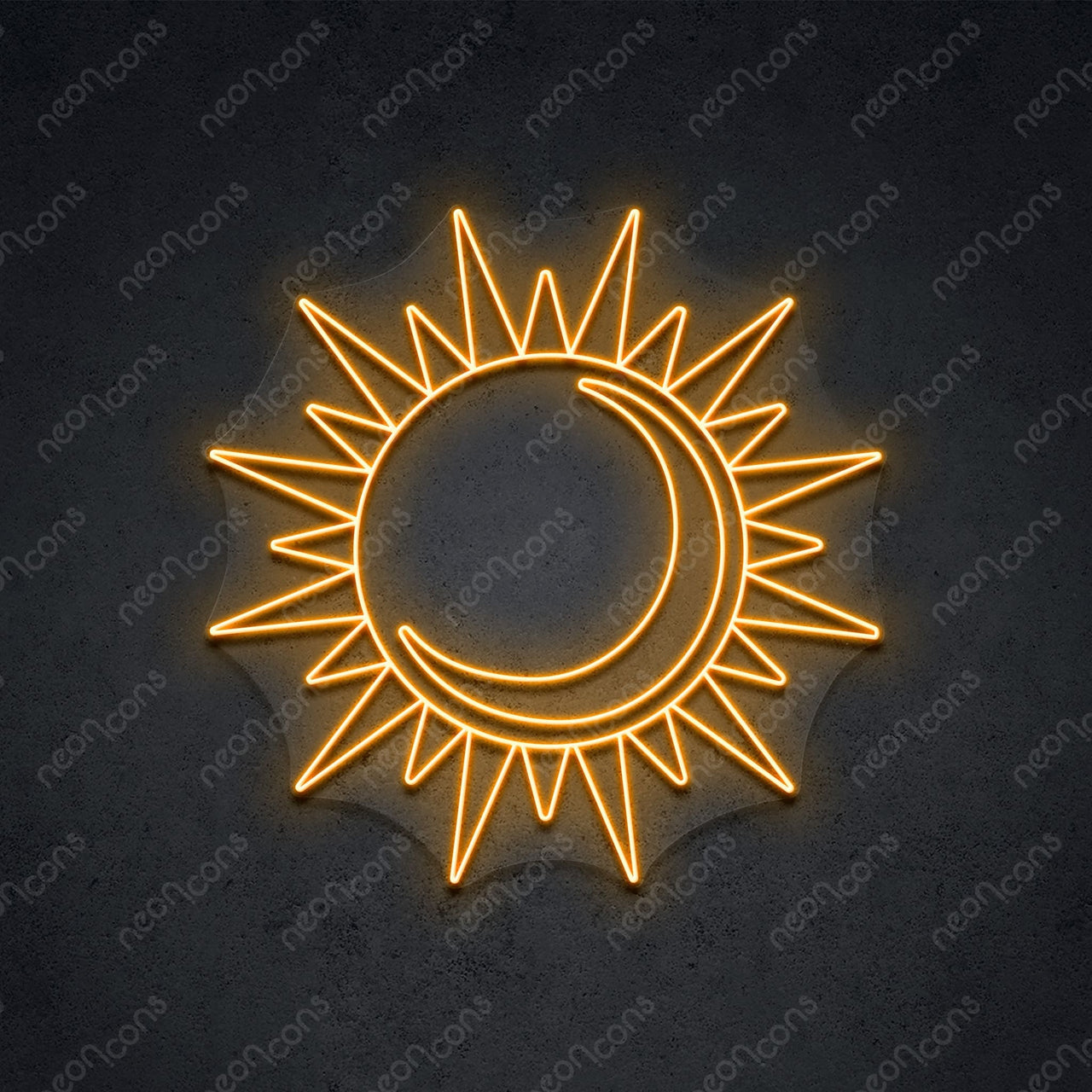 "Sun & Moon" LED Neon 60cm (2ft) / Orange / LED Neon by Neon Icons