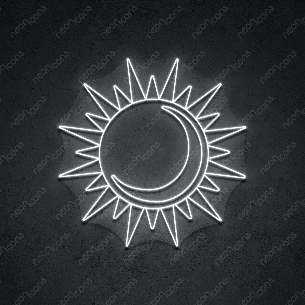 "Sun & Moon" LED Neon 60cm (2ft) / White / LED Neon by Neon Icons