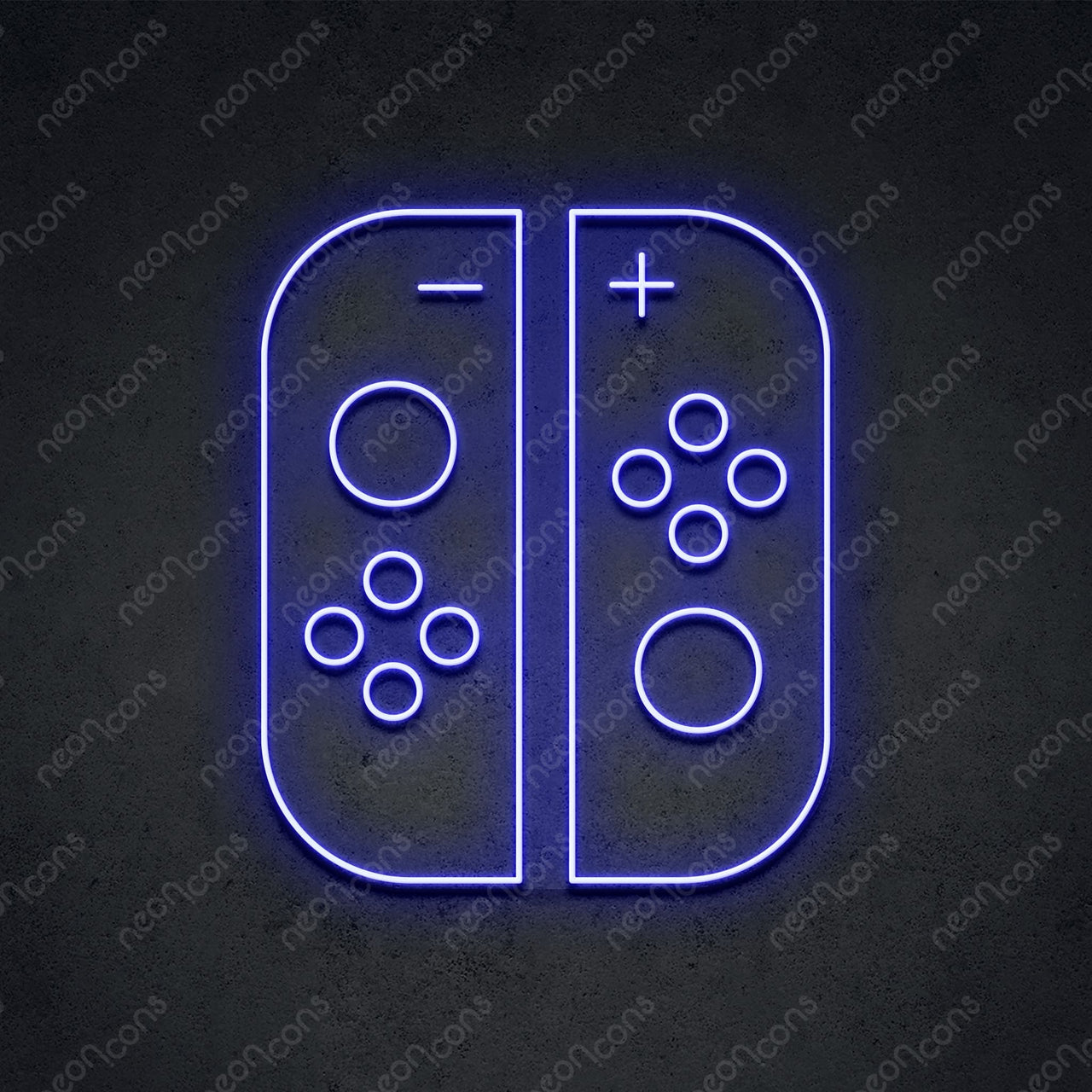 "Switch Joycon" Neon Sign 2ft x 2ft / Blue / LED Neon by Neon Icons