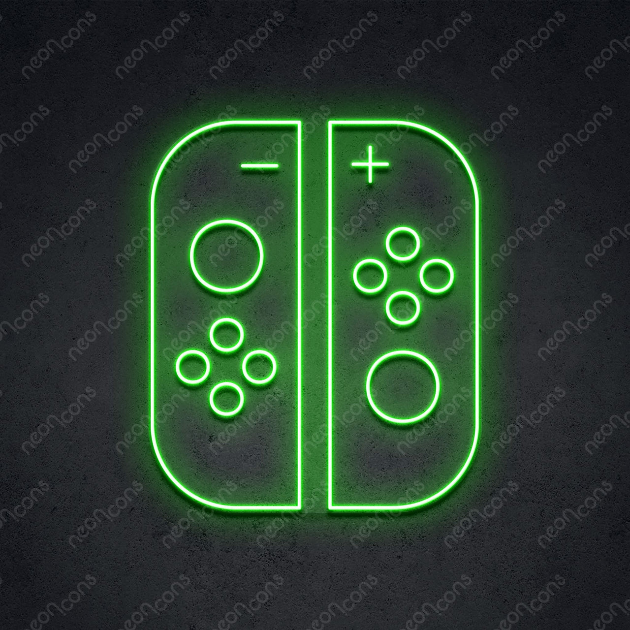 "Switch Joycon" Neon Sign 2ft x 2ft / Green / LED Neon by Neon Icons