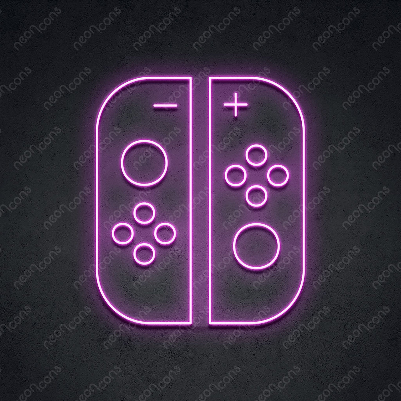 "Switch Joycon" Neon Sign 2ft x 2ft / Pink / LED Neon by Neon Icons