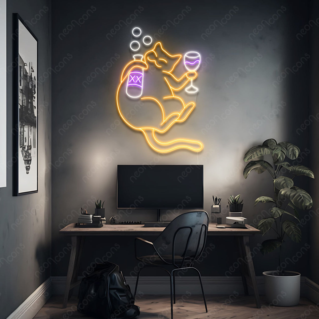 "Tabbed Out Tabby" LED Neon by Neon Icons