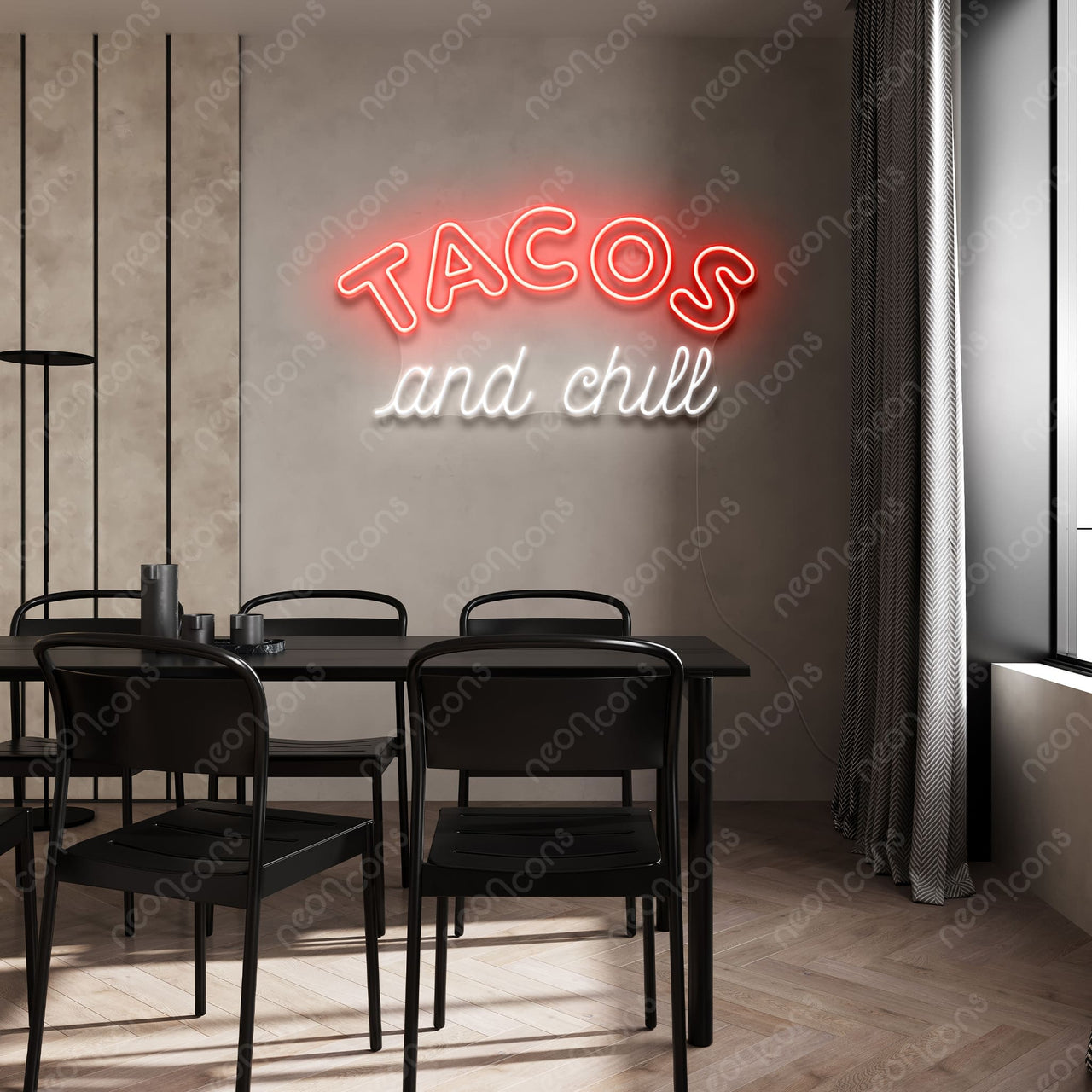 "Tacos and Chill" LED Neon by Neon Icons