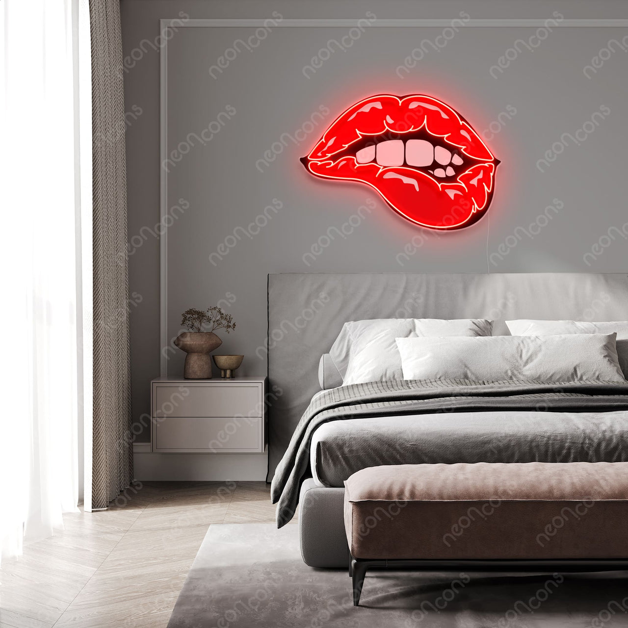 "Taste of Your Lips" LED Neon x Acrylic Artwork by Neon Icons