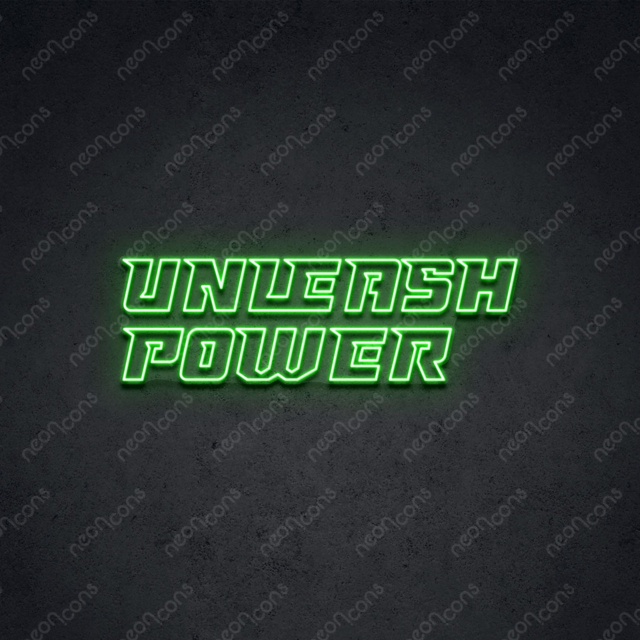 "Unleash Power" LED Neon 90cm (3ft) / Green / LED Neon by Neon Icons