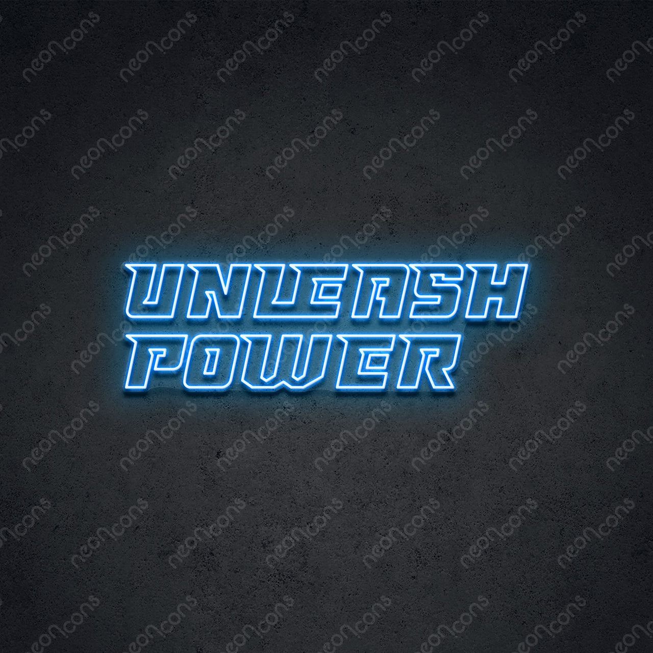 "Unleash Power" LED Neon 90cm (3ft) / Ice Blue / LED Neon by Neon Icons