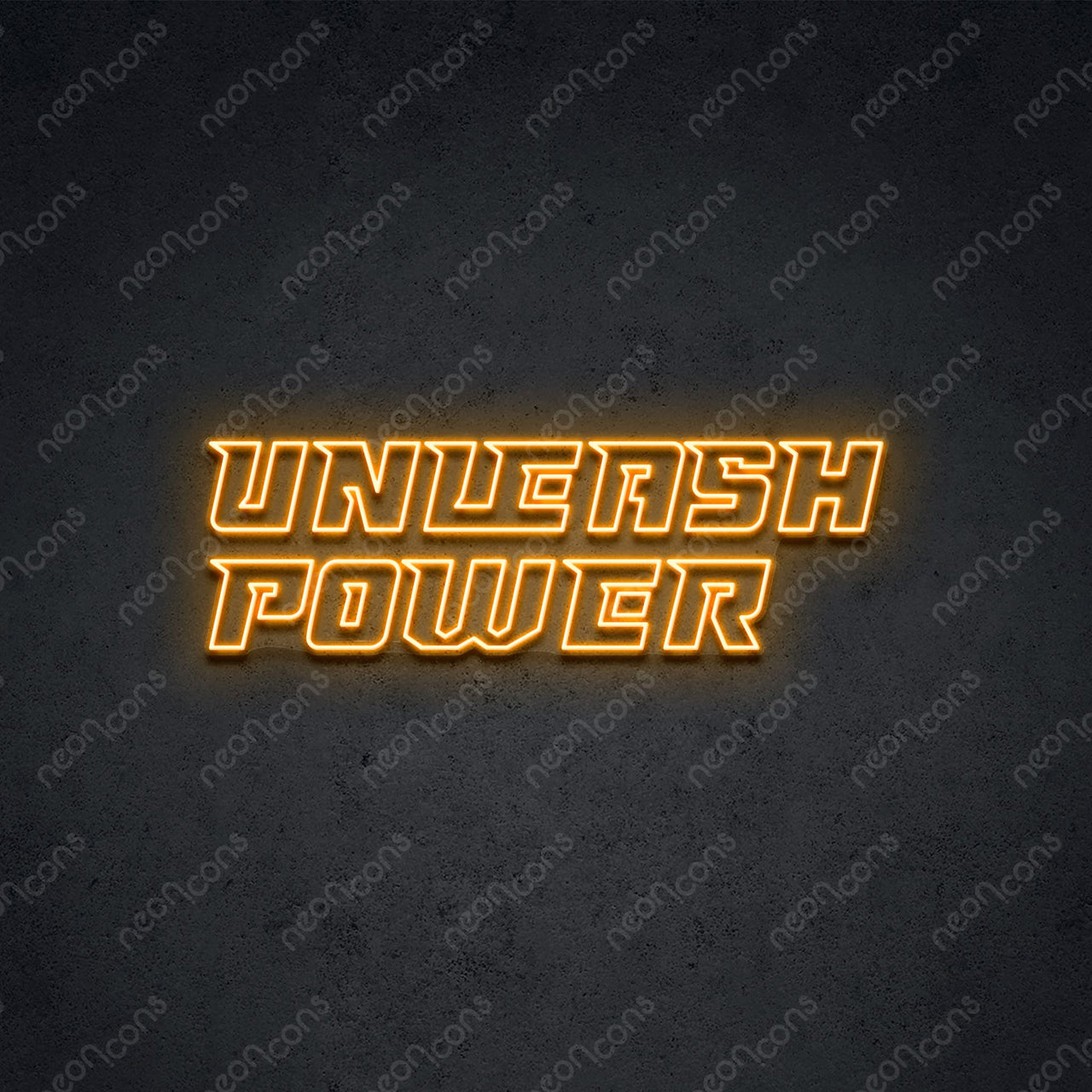 "Unleash Power" LED Neon 90cm (3ft) / Orange / LED Neon by Neon Icons