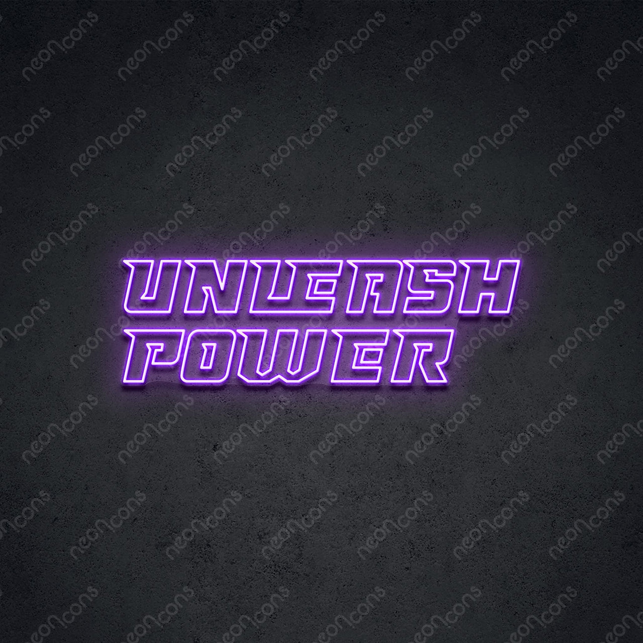 "Unleash Power" LED Neon 90cm (3ft) / Purple / LED Neon by Neon Icons