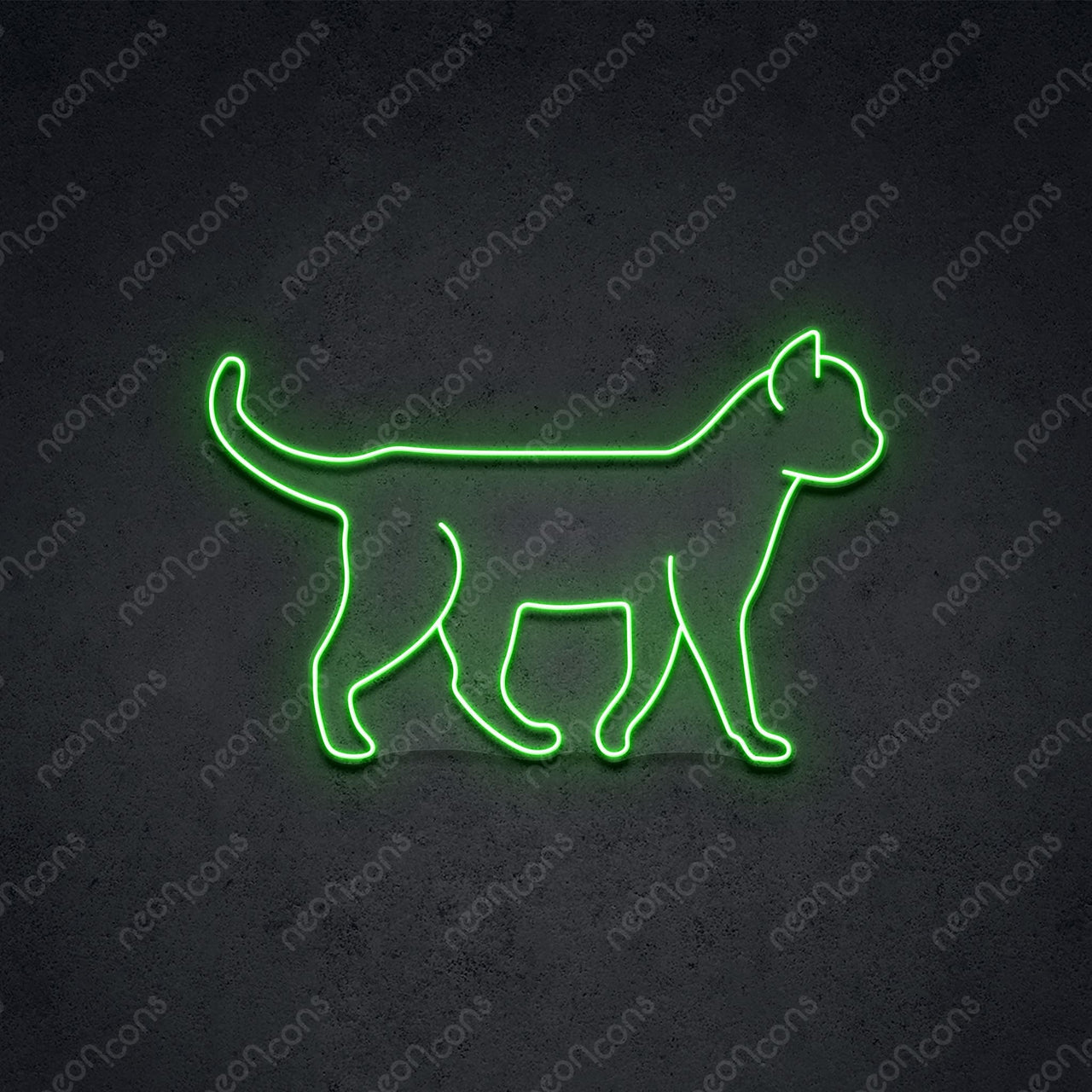 "Walking Cat" LED Neon 45cm (1.5ft) / Green / LED Neon by Neon Icons