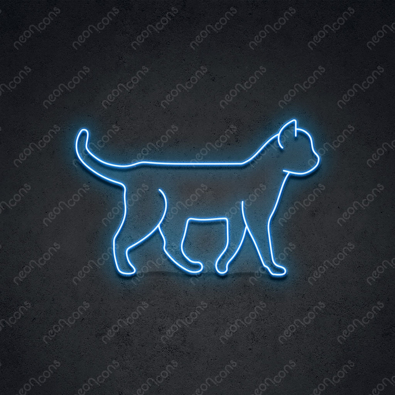 "Walking Cat" LED Neon 45cm (1.5ft) / Ice Blue / LED Neon by Neon Icons