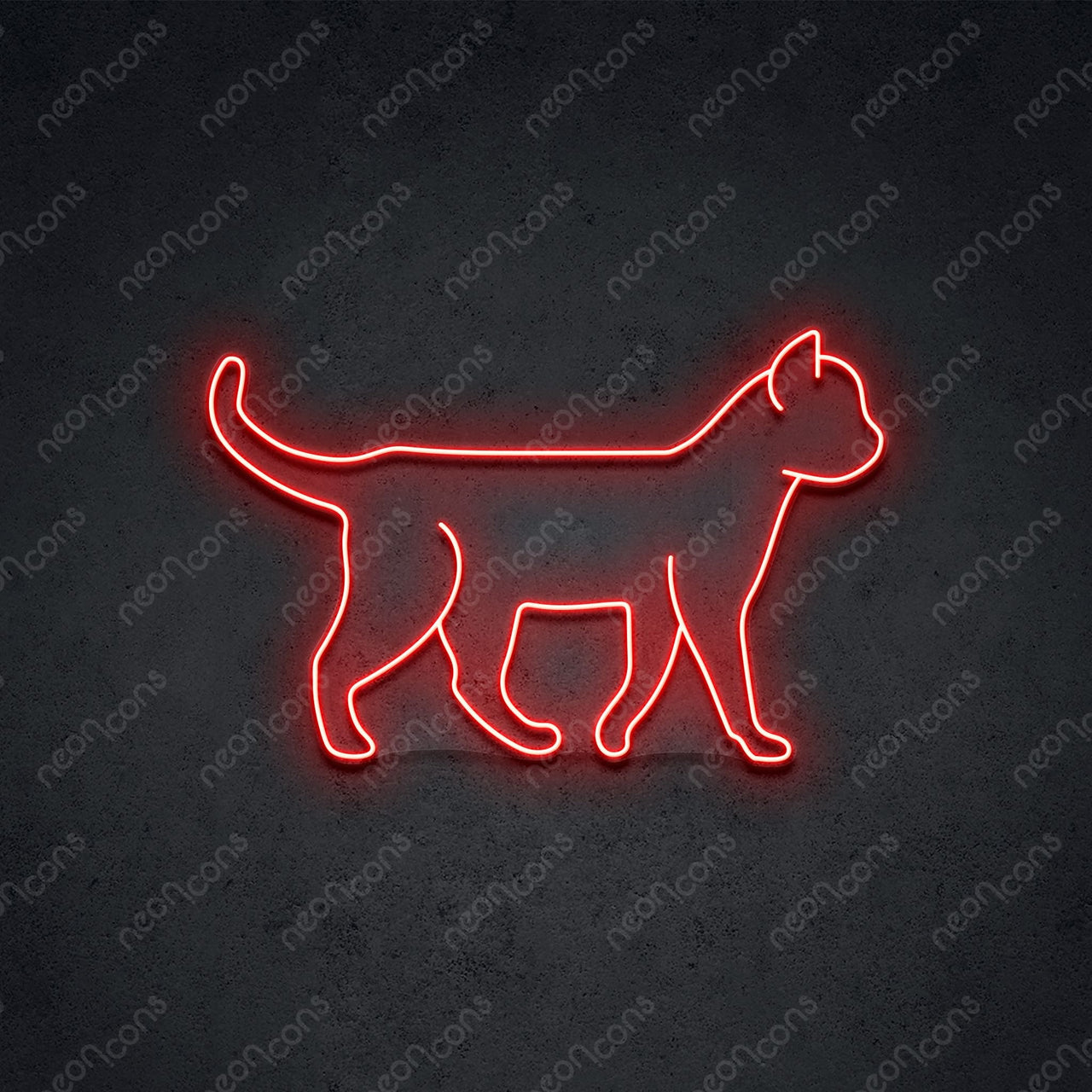 "Walking Cat" LED Neon 45cm (1.5ft) / Red / LED Neon by Neon Icons