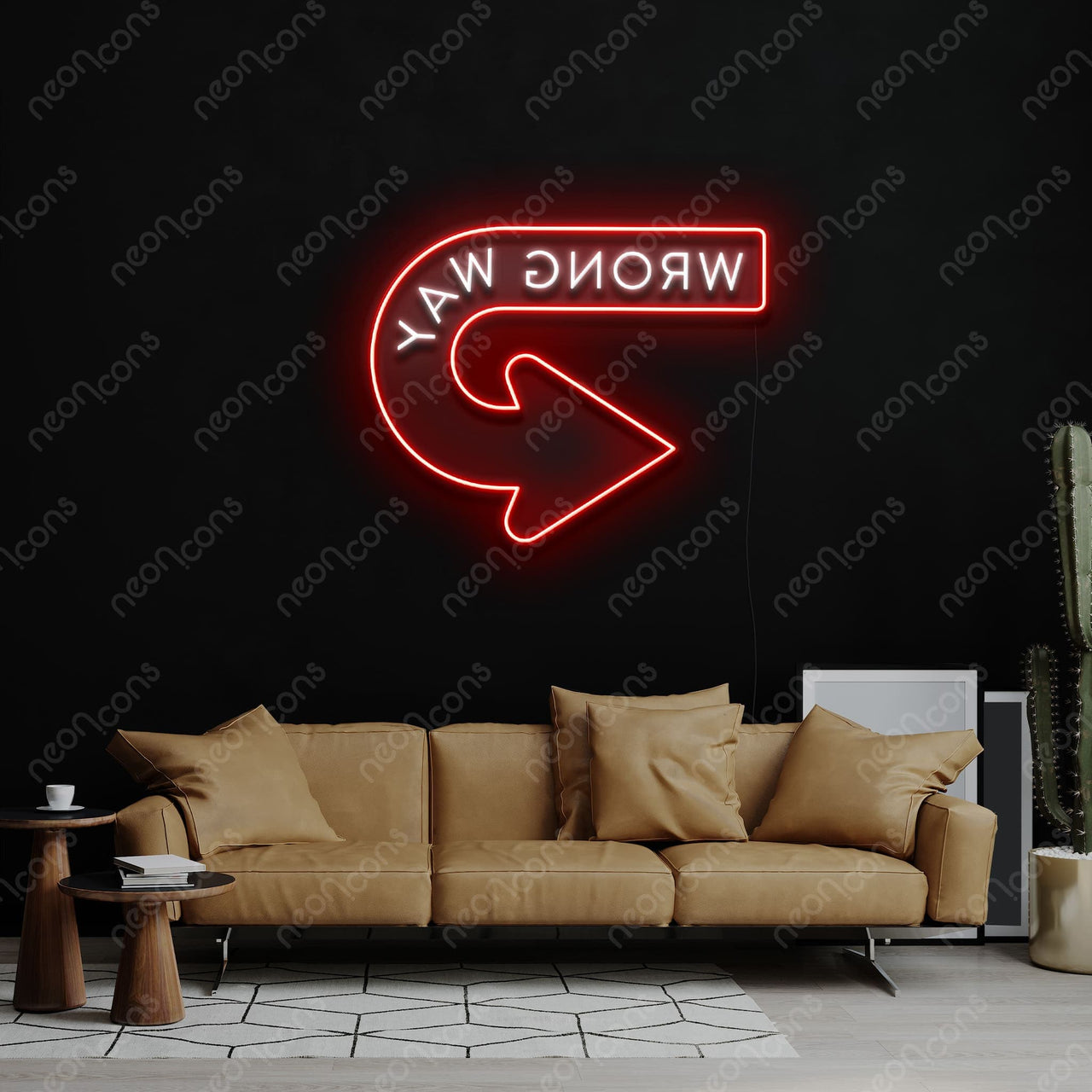 "Wrong Way" LED Neon by Neon Icons