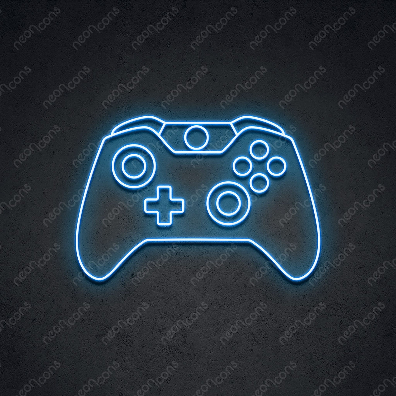 "Xbox Controller" Neon Sign 2ft x 1.40ft / Ice Blue / LED Neon by Neon Icons