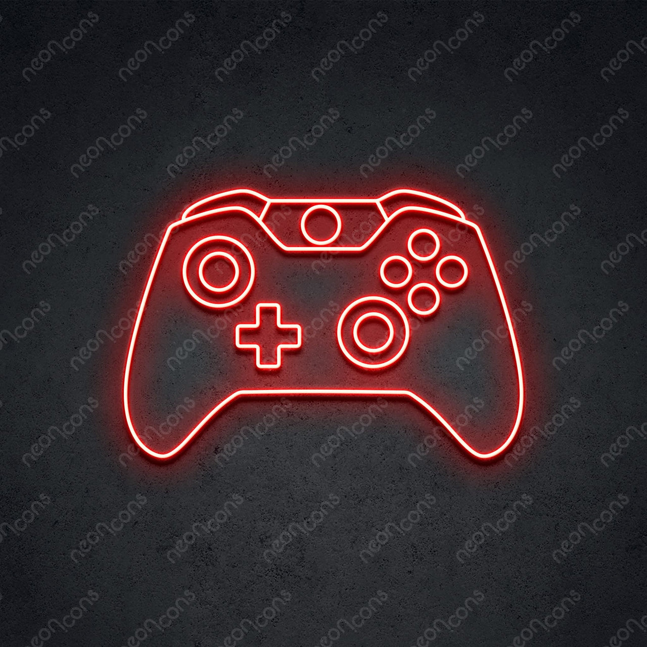 "Xbox Controller" Neon Sign 2ft x 1.40ft / Red / LED Neon by Neon Icons