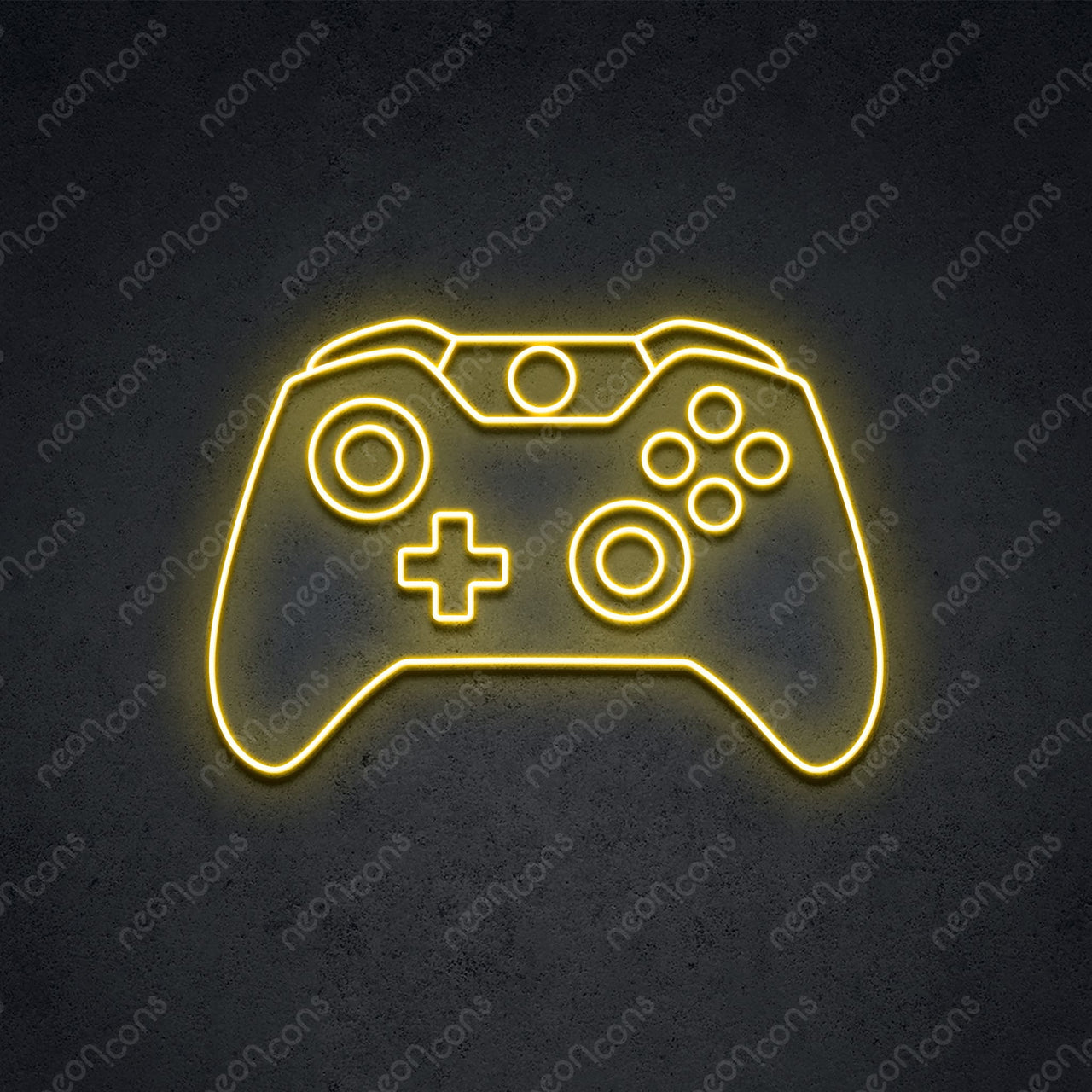 "Xbox Controller" Neon Sign 2ft x 1.40ft / Yellow / LED Neon by Neon Icons