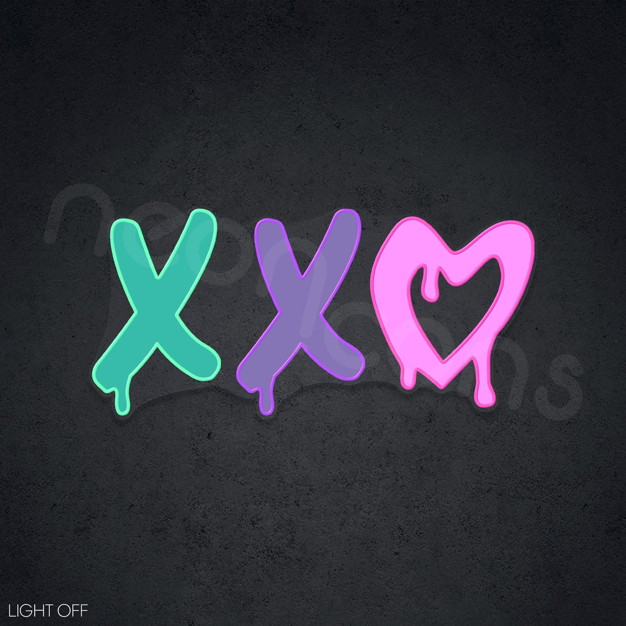 "XXO" Neon x Acrylic Artwork by Neon Icons