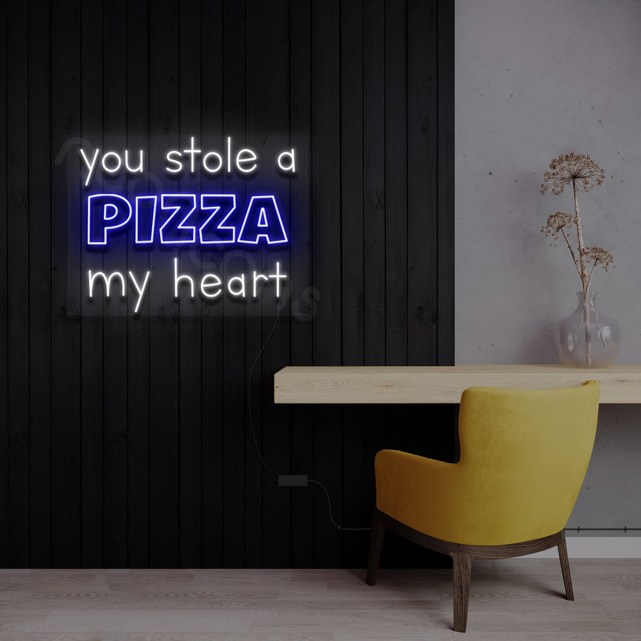 "You Stole" Neon Sign 60cm (2ft) / Blue / LED by Neon Icons