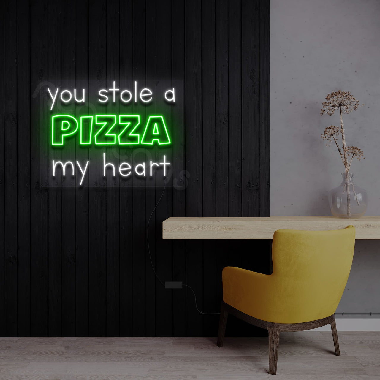 "You Stole" Neon Sign 60cm (2ft) / Green / LED by Neon Icons