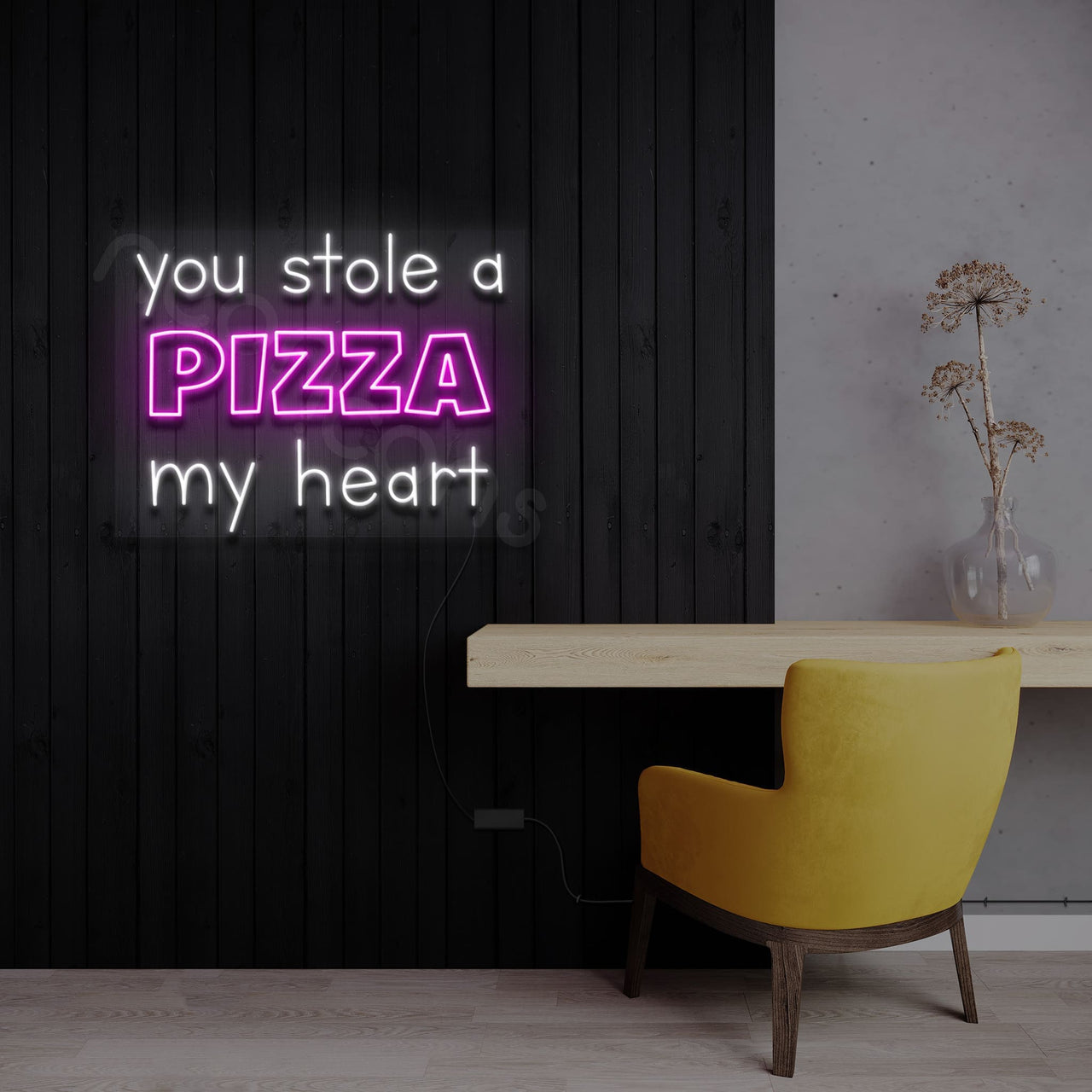 "You Stole" Neon Sign 60cm (2ft) / Pink / LED by Neon Icons