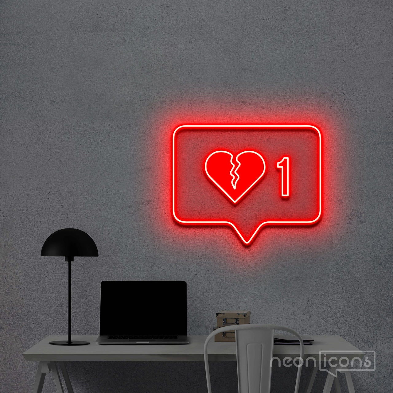 "1 Broken Heart" Neon x Acrylic Artwork by Neon Icons