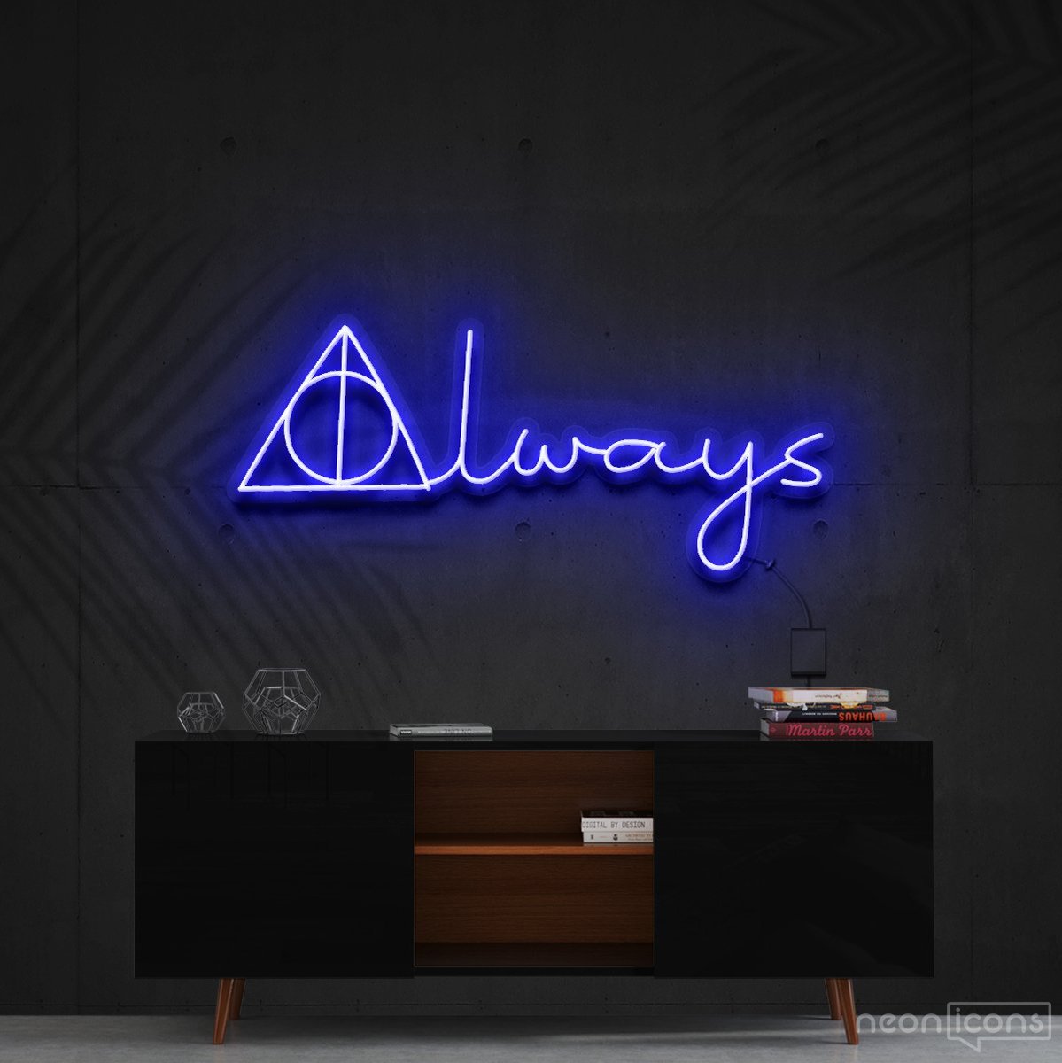 "After All This Time? Always." Neon Sign 60cm (2ft) / Blue / Cut to Shape by Neon Icons