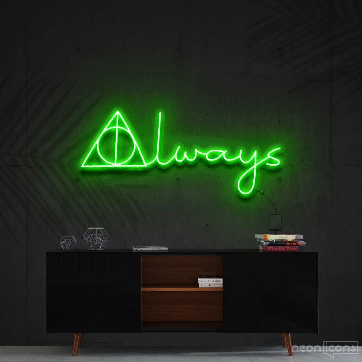 "After All This Time? Always." Neon Sign 60cm (2ft) / Green / Cut to Shape by Neon Icons