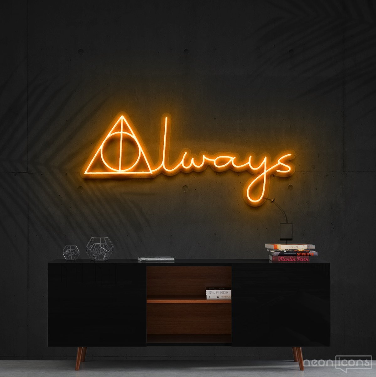 "After All This Time? Always." Neon Sign 60cm (2ft) / Orange / Cut to Shape by Neon Icons