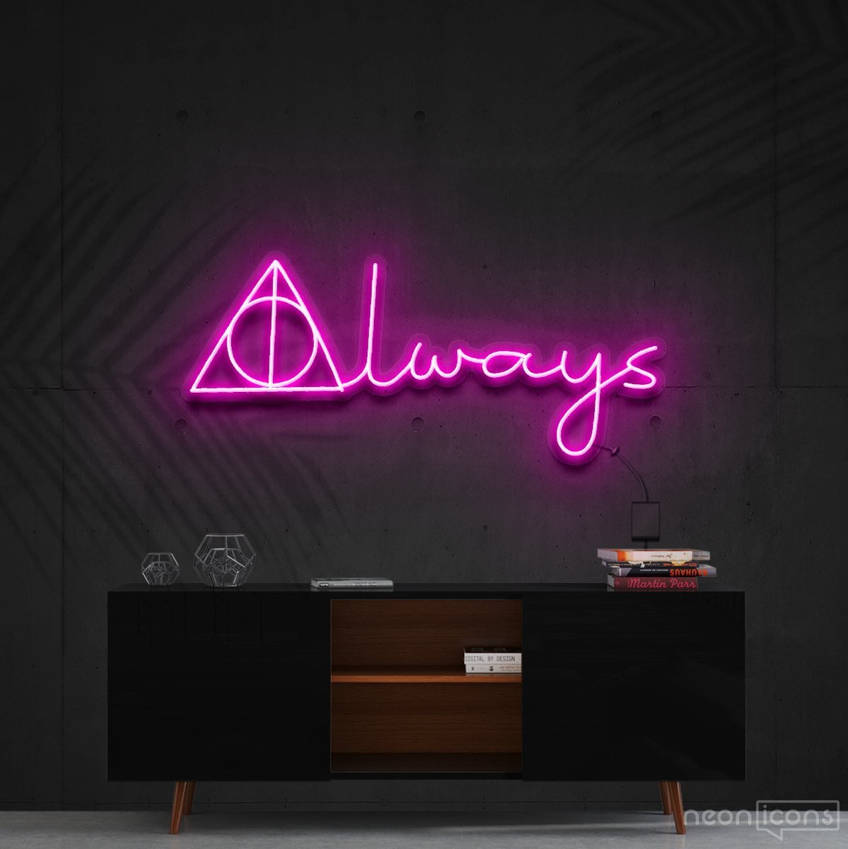 "After All This Time? Always." Neon Sign 60cm (2ft) / Pink / Cut to Shape by Neon Icons