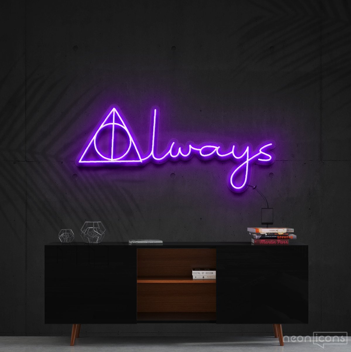 "After All This Time? Always." Neon Sign 60cm (2ft) / Purple / Cut to Shape by Neon Icons