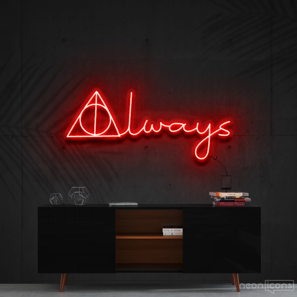 "After All This Time? Always." Neon Sign 60cm (2ft) / Red / Cut to Shape by Neon Icons