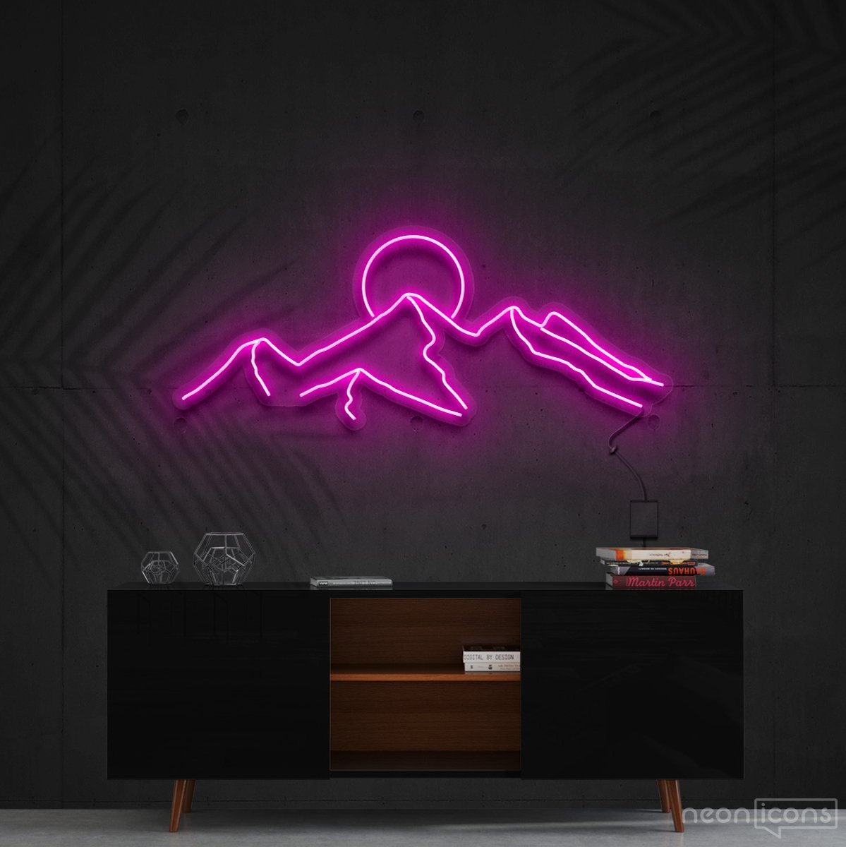 "Desert Sunset" Neon Sign 60cm (2ft) / Pink / Cut to Shape by Neon Icons