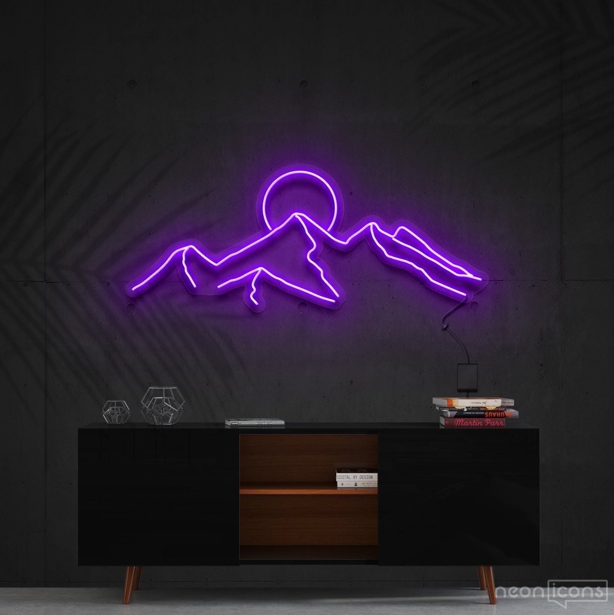 "Desert Sunset" Neon Sign 60cm (2ft) / Purple / Cut to Shape by Neon Icons
