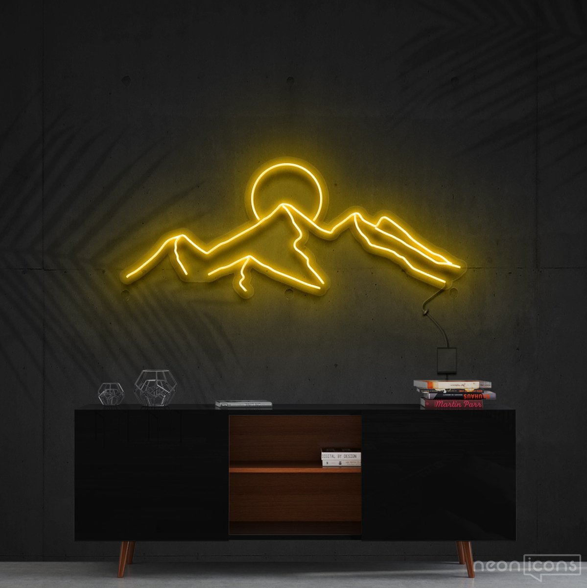 "Desert Sunset" Neon Sign 60cm (2ft) / Yellow / Cut to Shape by Neon Icons