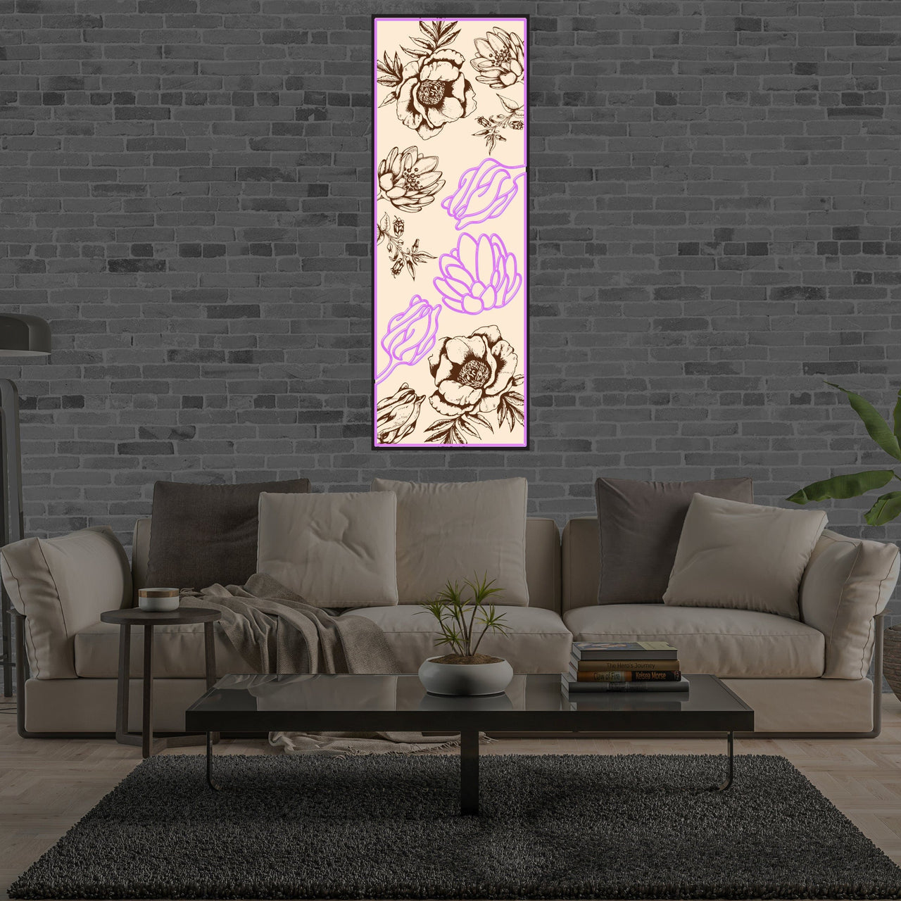 "Flower Wall V2" Neon x Acrylic Artwork by Neon Icons