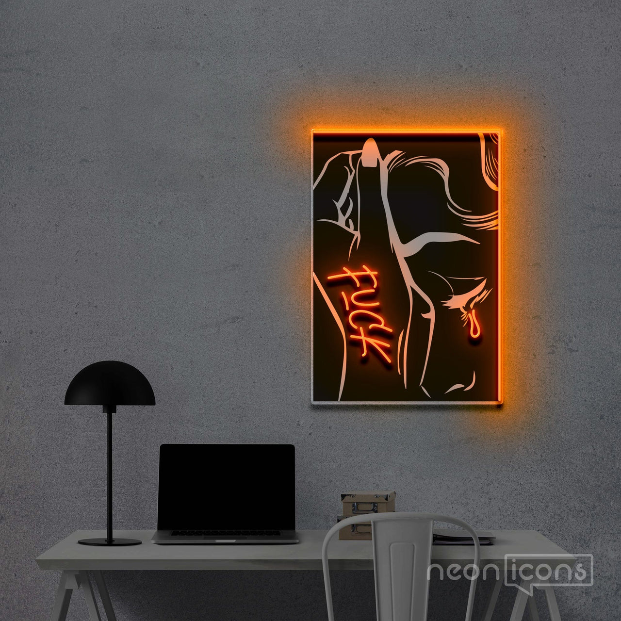 "Fuck Crying" Neon x Acrylic Artwork by Neon Icons