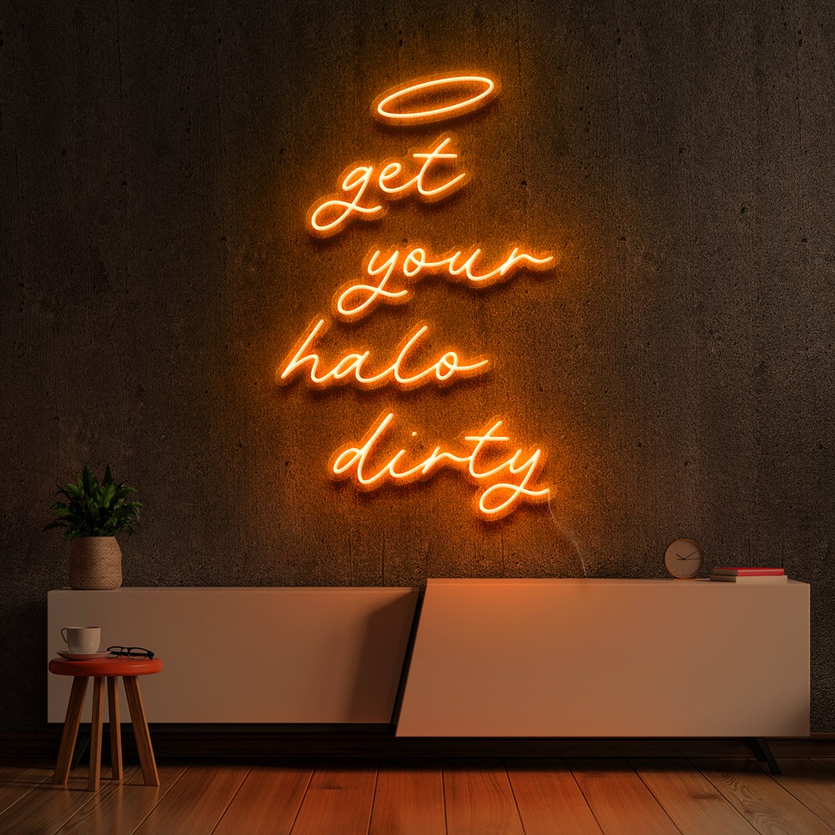 "Get Your Halo Dirty" Neon Sign by Neon Icons