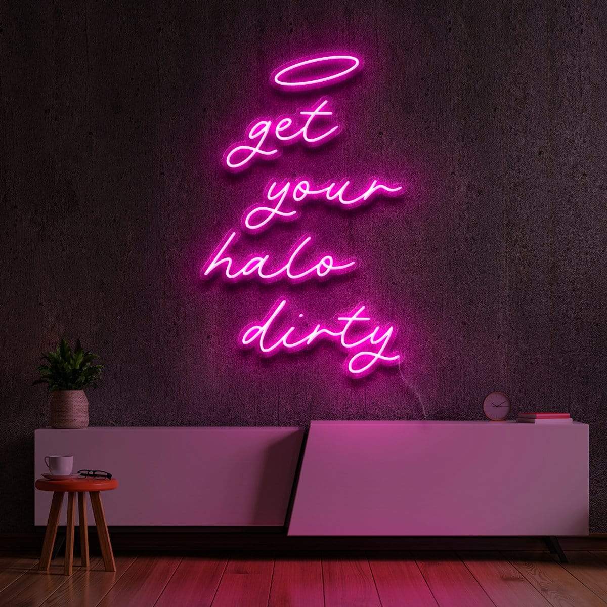 "Get Your Halo Dirty" Neon Sign 60cm (2ft) / Pink / LED Neon by Neon Icons