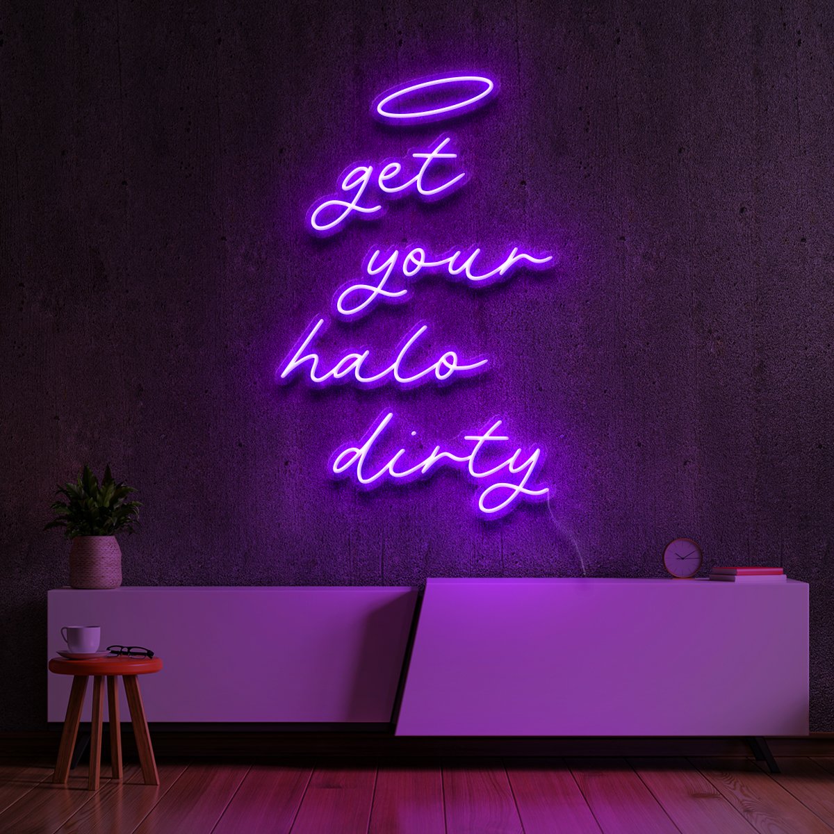 "Get Your Halo Dirty" Neon Sign by Neon Icons