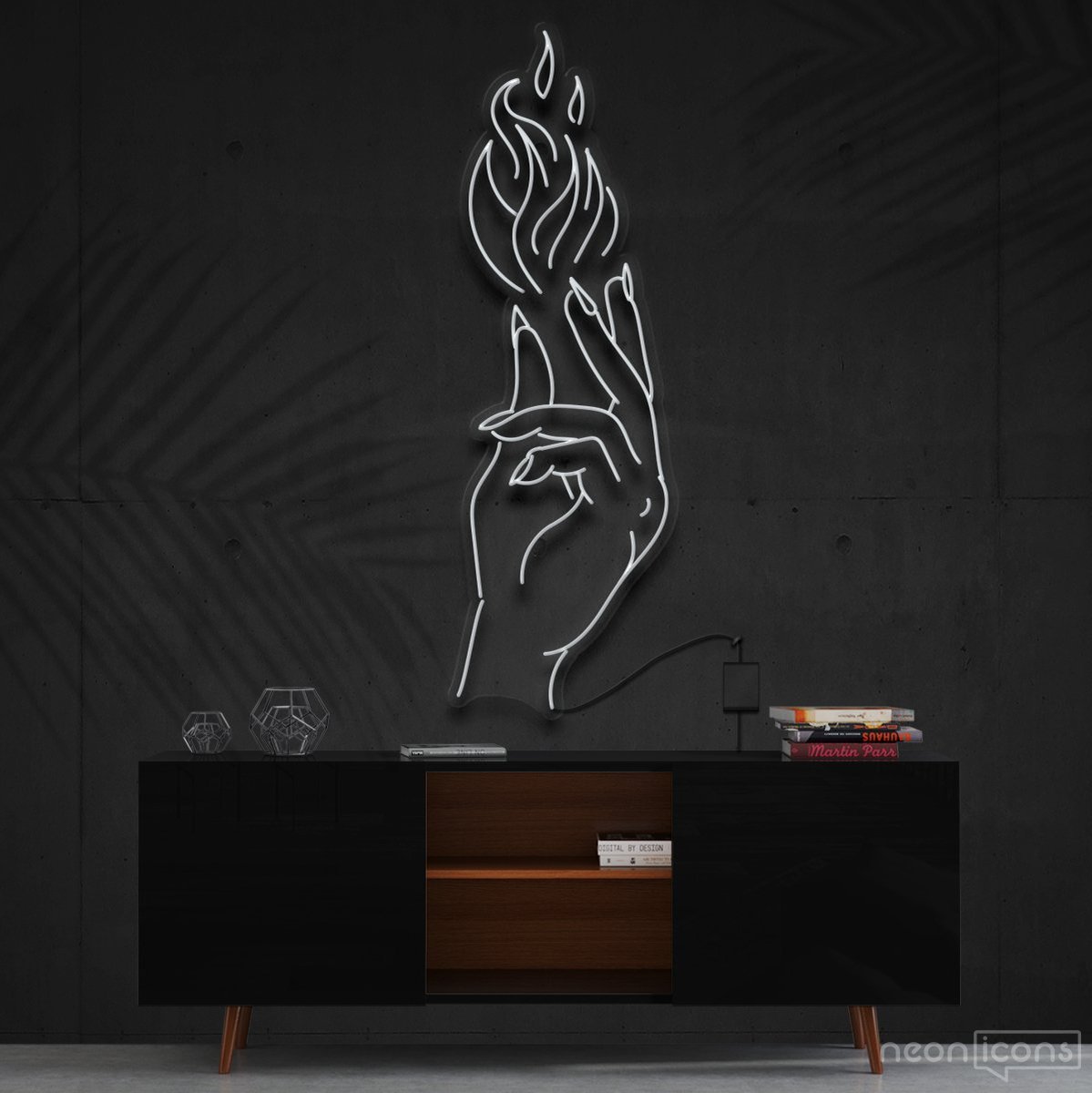 "Hand of Passion" Neon Sign by Neon Icons