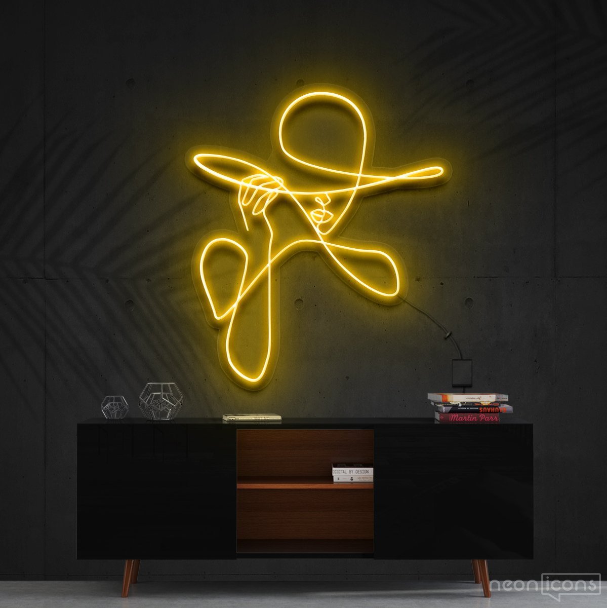 "Haute Couture" Neon Sign 90cm (3ft) / Yellow / Cut to Shape by Neon Icons